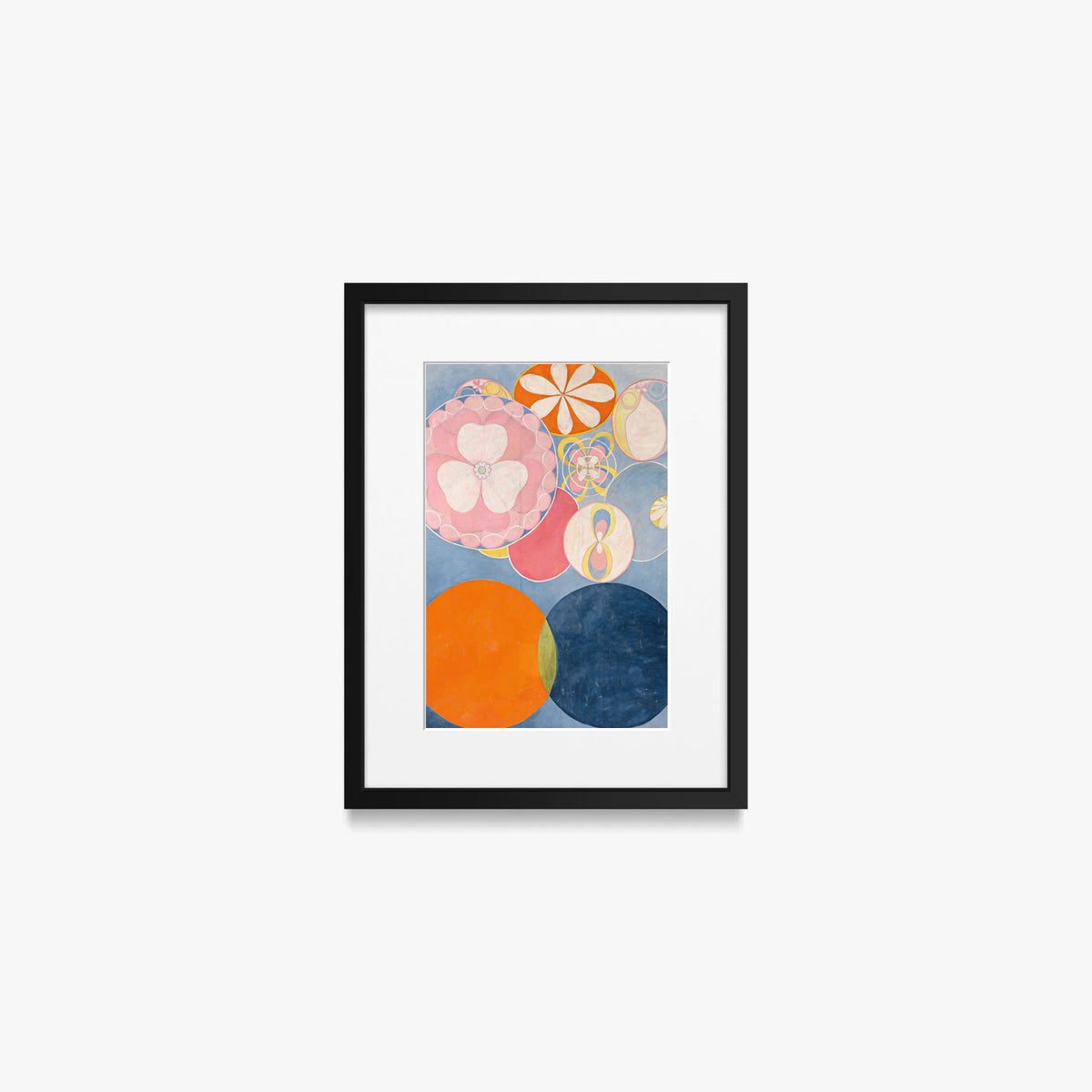 I Dieci Più Grandi, n. 2, Infanzia - Hilma af Klint, opera di Hilma af Klint (Astrattismo), stampa con passepartout e cornice nera, 30x40cm