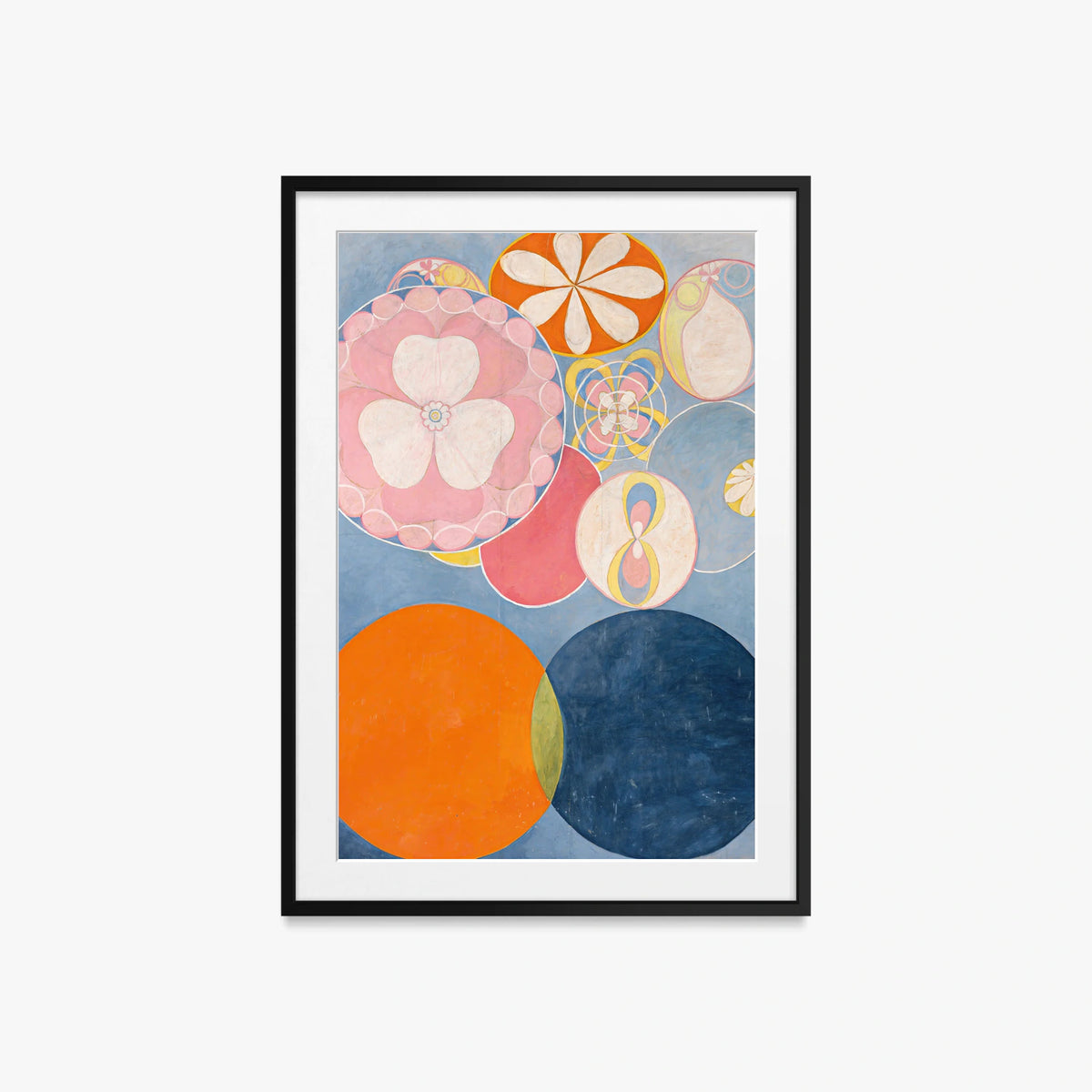 I Dieci Più Grandi, n. 2, Infanzia - Hilma af Klint, opera di Hilma af Klint (Astrattismo), stampa con passepartout e cornice nera, 60x85cm