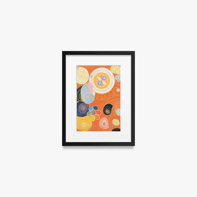 I Dieci Più Grandi, n. 3, Giovinezza - Hilma af Klint, opera di Hilma af Klint (Astrattismo), stampa con passepartout e cornice nera, 30x40cm