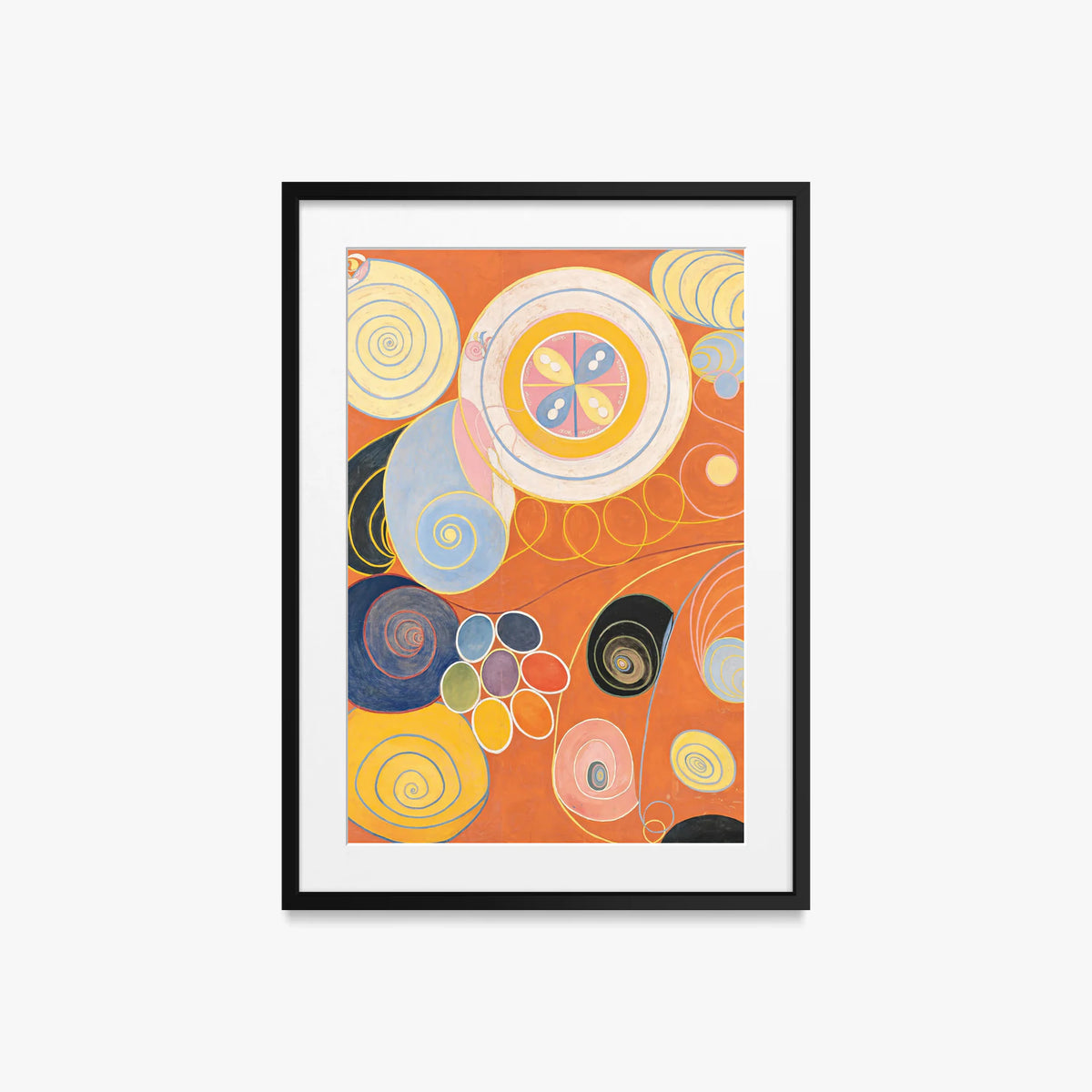 I Dieci Più Grandi, n. 3, Giovinezza - Hilma af Klint, opera di Hilma af Klint (Astrattismo), stampa con passepartout e cornice nera, 50x70cm