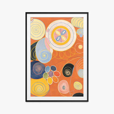 I Dieci Più Grandi, n. 3, Giovinezza - Hilma af Klint, opera di Hilma af Klint (Astrattismo), stampa con passepartout e cornice nera, 80x115cm