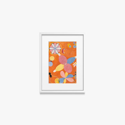 I Dieci Più Grandi, n. 4, Giovinezza - Hilma af Klint, opera di Hilma af Klint (Astrattismo), stampa con passepartout e cornice bianca, 30x40cm