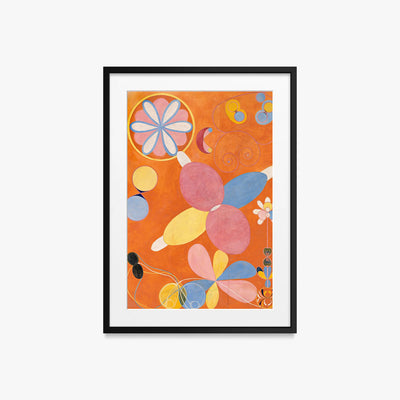I Dieci Più Grandi, n. 4, Giovinezza - Hilma af Klint, opera di Hilma af Klint (Astrattismo), stampa con passepartout e cornice nera, 50x70cm