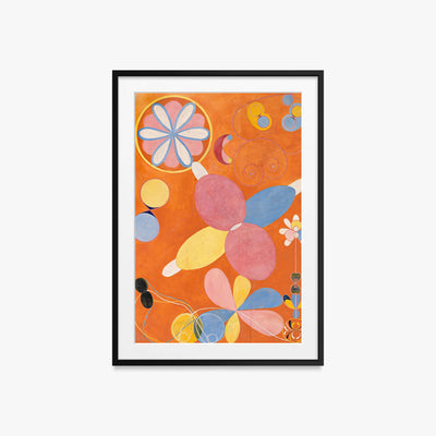 I Dieci Più Grandi, n. 4, Giovinezza - Hilma af Klint, opera di Hilma af Klint (Astrattismo), stampa con passepartout e cornice nera, 60x85cm
