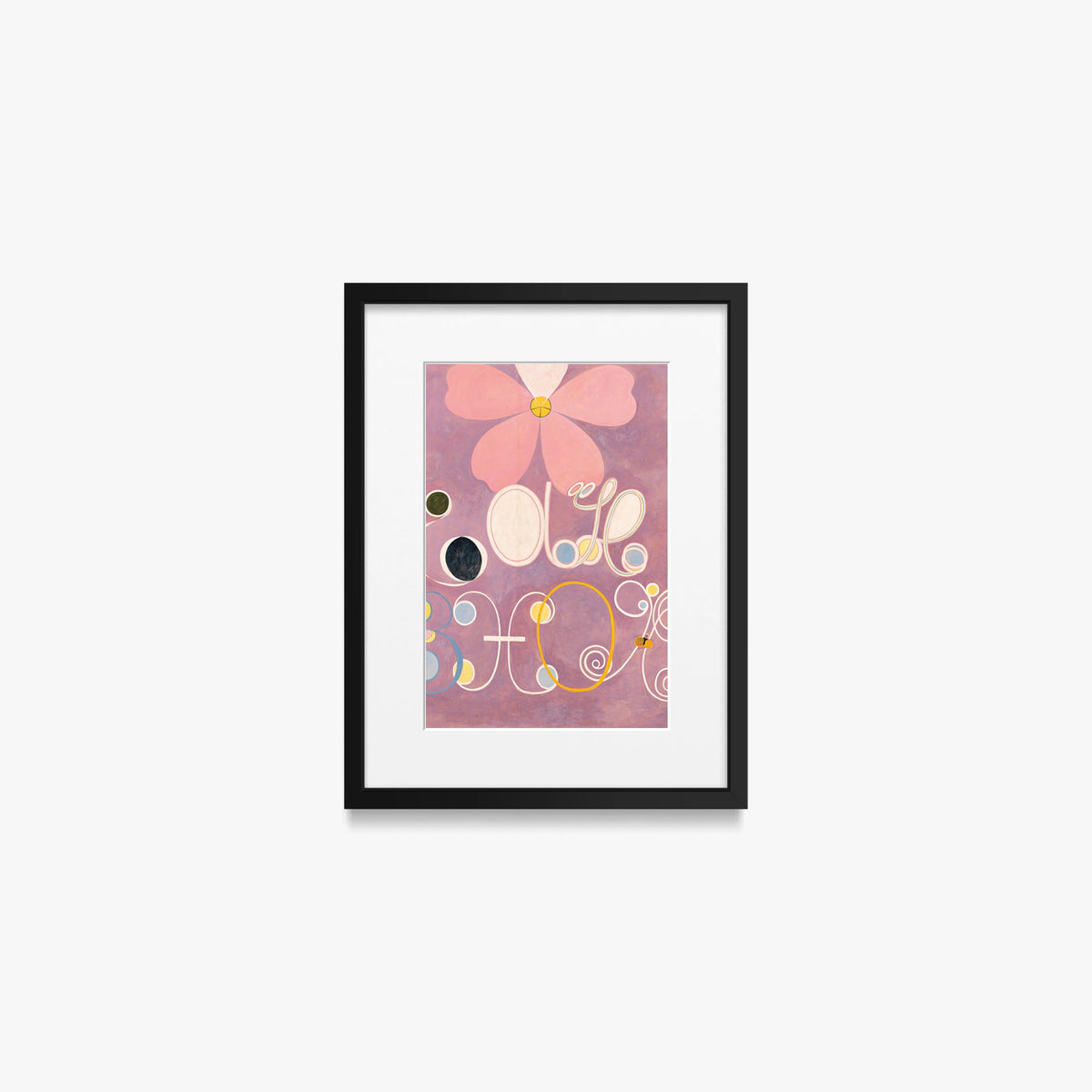 I Dieci Più Grandi, n. 5, Età Adulta - Hilma af Klint, opera di Hilma af Klint (Astrattismo), stampa con passepartout e cornice nera, 30x40cm