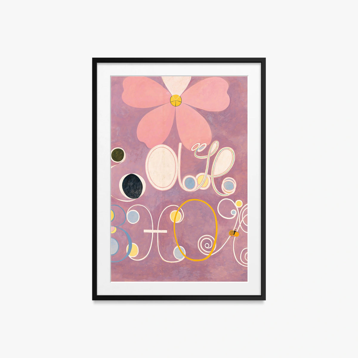 I Dieci Più Grandi, n. 5, Età Adulta - Hilma af Klint, opera di Hilma af Klint (Astrattismo), stampa con passepartout e cornice nera, 60x85cm