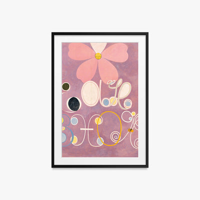 I Dieci Più Grandi, n. 5, Età Adulta - Hilma af Klint, opera di Hilma af Klint (Astrattismo), stampa con passepartout e cornice nera, 60x85cm