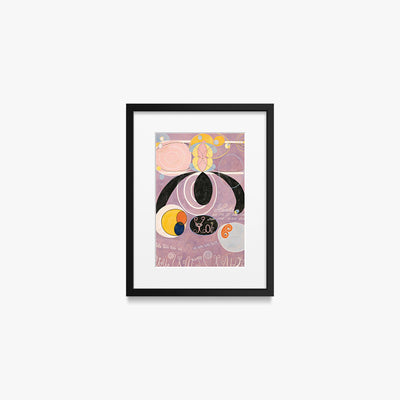 I Dieci Più Grandi, n. 6, Età Adulta - Hilma af Klint, opera di Hilma af Klint (Astrattismo), stampa con passepartout e cornice nera, 30x40cm