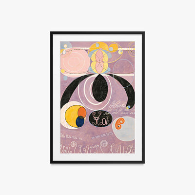 I Dieci Più Grandi, n. 6, Età Adulta - Hilma af Klint, opera di Hilma af Klint (Astrattismo), stampa con passepartout e cornice nera, 60x85cm