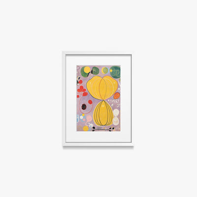 I Dieci Più Grandi, n. 7, Età Adulta - Hilma af Klint, opera di Hilma af Klint (Astrattismo), stampa con passepartout e cornice bianca, 30x40cm