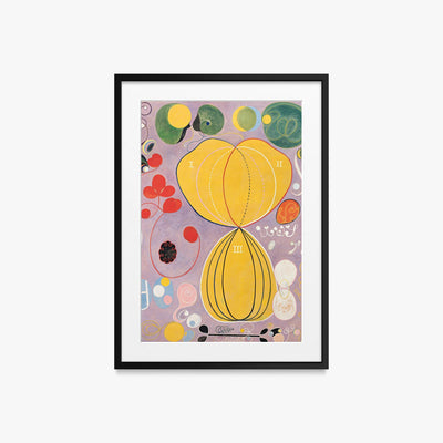 I Dieci Più Grandi, n. 7, Età Adulta - Hilma af Klint, opera di Hilma af Klint (Astrattismo), stampa con passepartout e cornice nera, 50x70cm