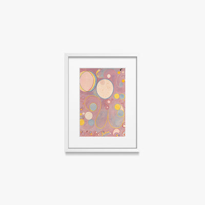 I Dieci Più Grandi, n. 8, Età Adulta - Hilma af Klint, opera di Hilma af Klint (Astrattismo), stampa con passepartout e cornice bianca, 30x40cm