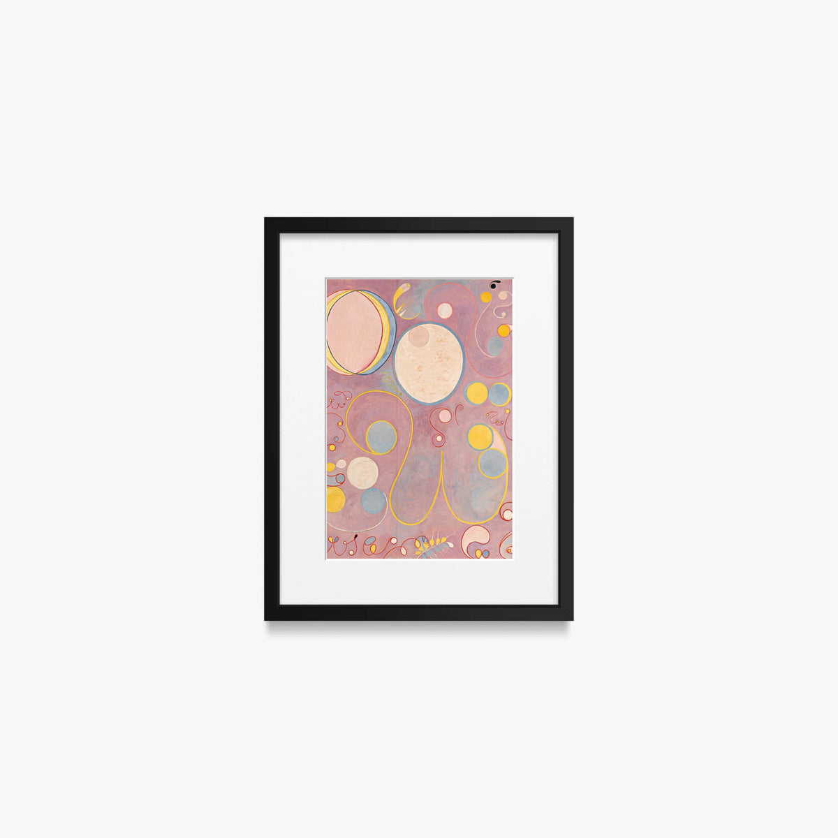 I Dieci Più Grandi, n. 8, Età Adulta - Hilma af Klint, opera di Hilma af Klint (Astrattismo), stampa con passepartout e cornice nera, 30x40cm