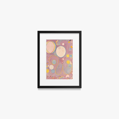 I Dieci Più Grandi, n. 8, Età Adulta - Hilma af Klint, opera di Hilma af Klint (Astrattismo), stampa con passepartout e cornice nera, 30x40cm
