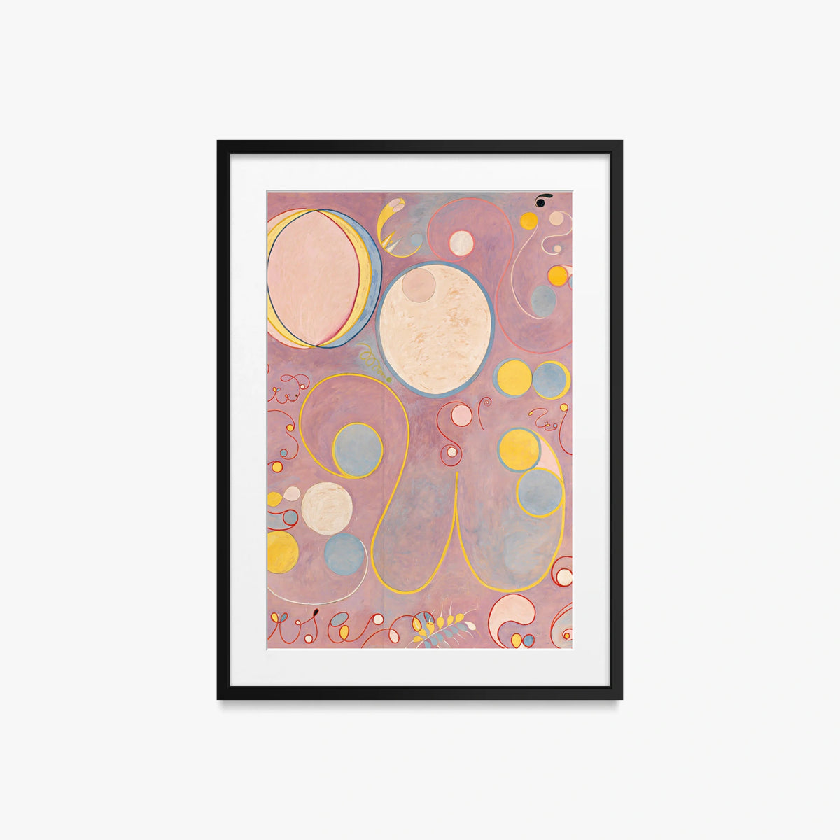 I Dieci Più Grandi, n. 8, Età Adulta - Hilma af Klint, opera di Hilma af Klint (Astrattismo), stampa con passepartout e cornice nera, 50x70cm