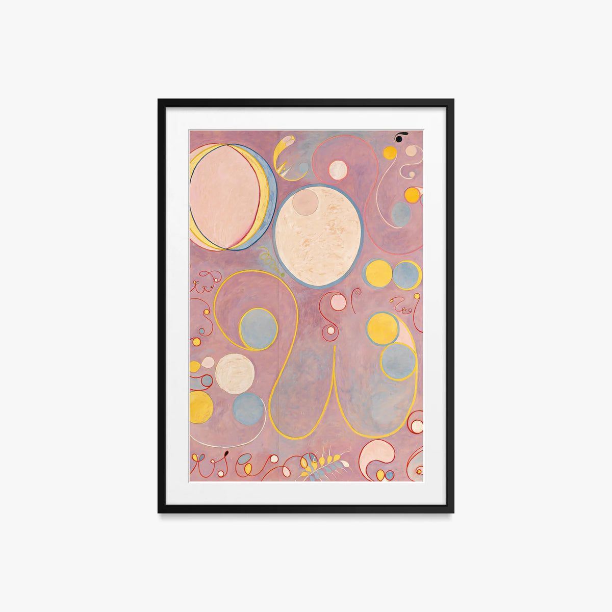 I Dieci Più Grandi, n. 8, Età Adulta - Hilma af Klint, opera di Hilma af Klint (Astrattismo), stampa con passepartout e cornice nera, 60x85cm