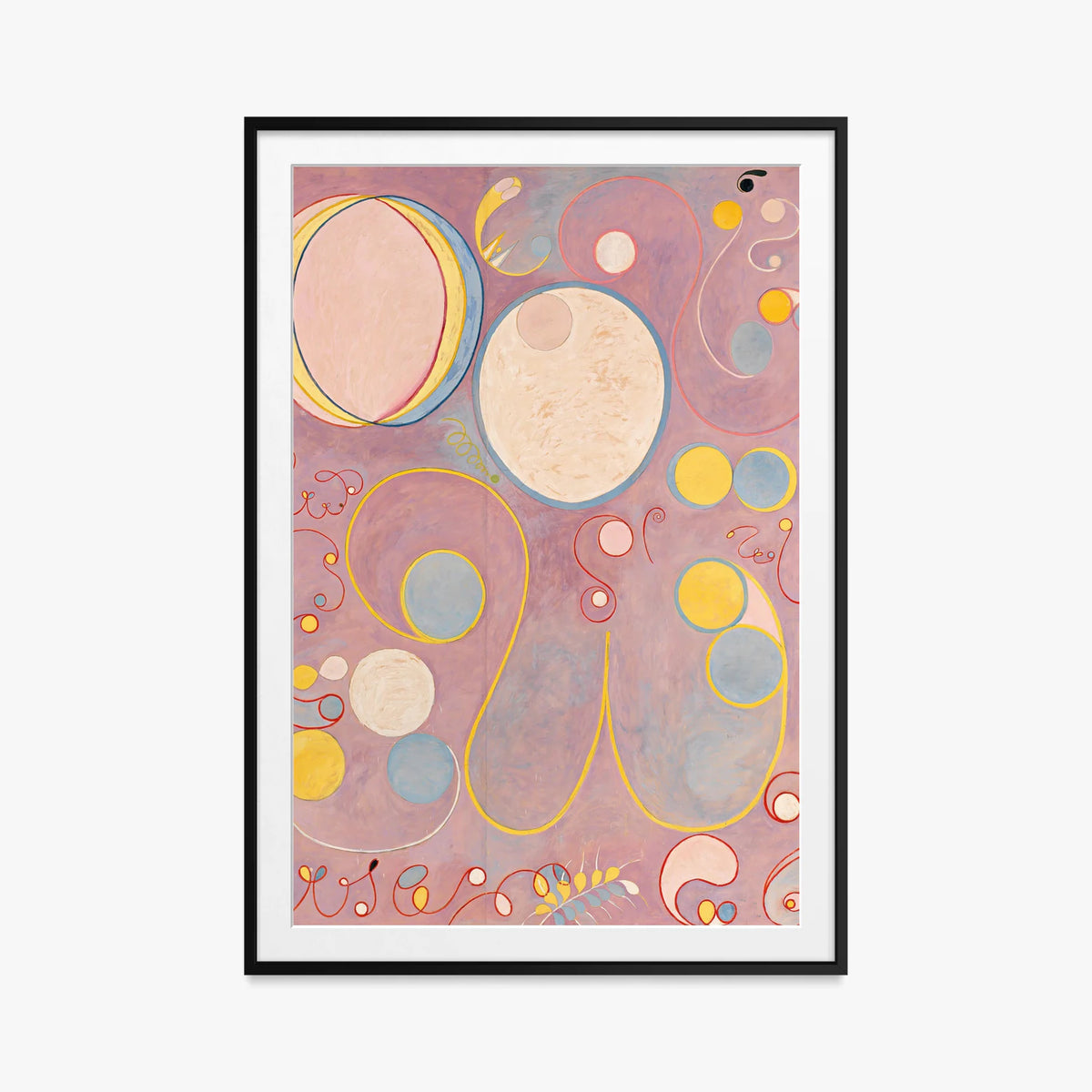 I Dieci Più Grandi, n. 8, Età Adulta - Hilma af Klint, opera di Hilma af Klint (Astrattismo), stampa con passepartout e cornice nera, 80x115cm