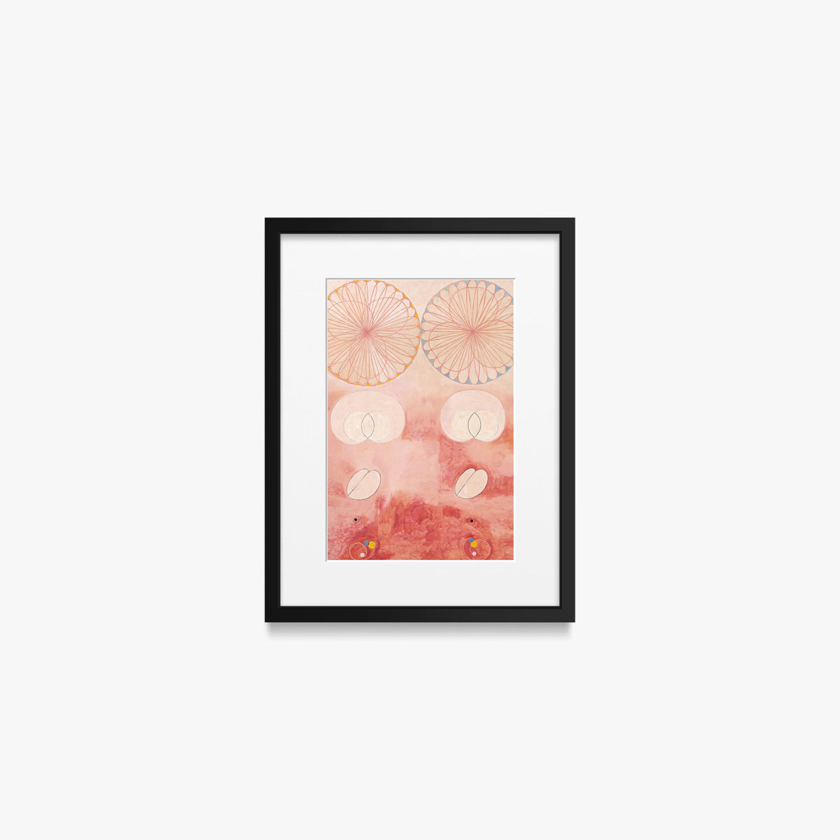 I Dieci Più Grandi, n. 9, Vecchiaia - Hilma af Klint, opera di Hilma af Klint (Astrattismo), stampa con passepartout e cornice nera, 30x40cm