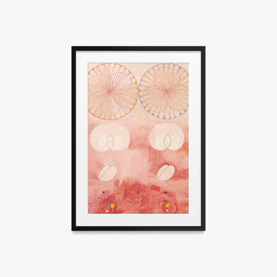I Dieci Più Grandi, n. 9, Vecchiaia - Hilma af Klint, opera di Hilma af Klint (Astrattismo), stampa con passepartout e cornice nera, 50x70cm
