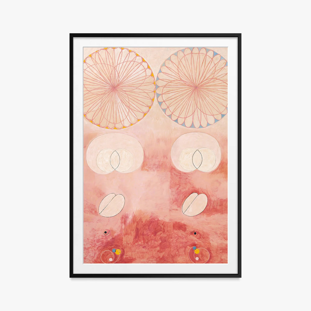 I Dieci Più Grandi, n. 9, Vecchiaia - Hilma af Klint, opera di Hilma af Klint (Astrattismo), stampa con passepartout e cornice nera, 80x115cm