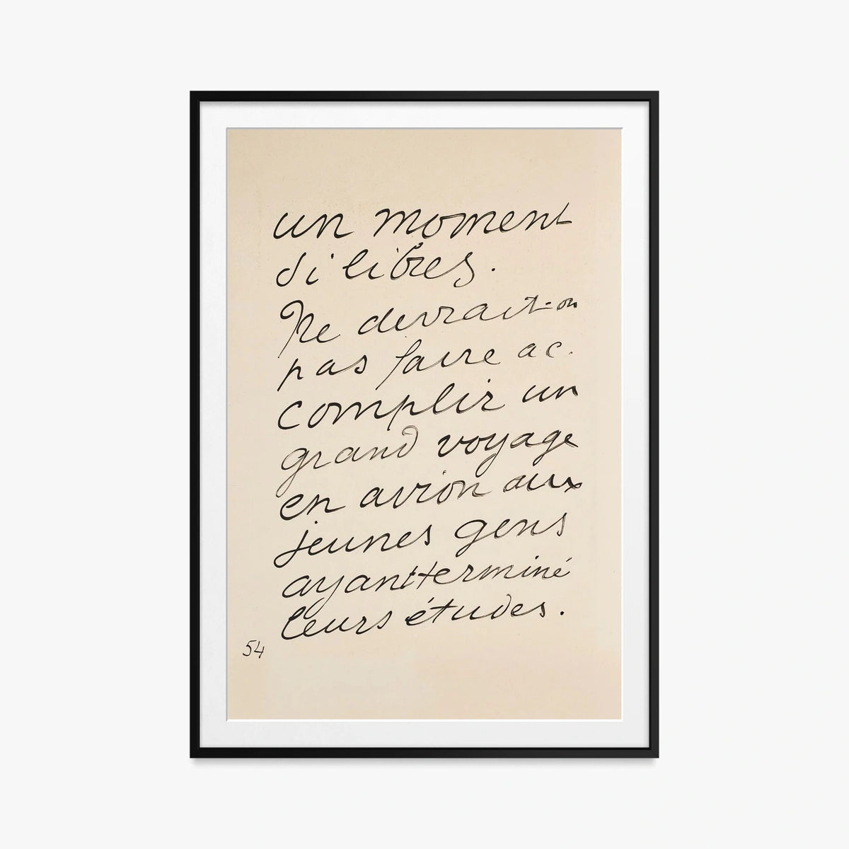 Icaro - Henri Matisse, opera di Henri Matisse (Art Déco), stampa con passepartout e cornice nera, 80x115cm