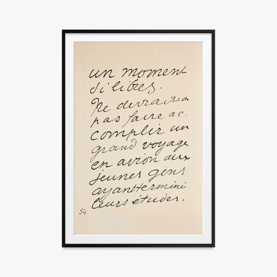 Icaro - Henri Matisse, opera di Henri Matisse (Art Déco), stampa con passepartout e cornice nera, 80x115cm