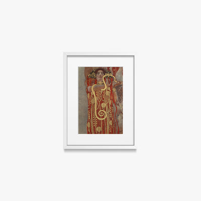 Igea - Gustav Klimt, opera di Gustav Klimt (Secessione Viennese), stampa con passepartout e cornice bianca, 30x40cm