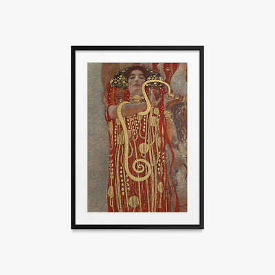 Igea - Gustav Klimt, opera di Gustav Klimt (Secessione Viennese), stampa con passepartout e cornice nera, 50x70cm