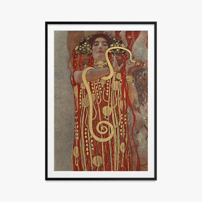 Igea - Gustav Klimt, opera di Gustav Klimt (Secessione Viennese), stampa con passepartout e cornice nera, 80x115cm