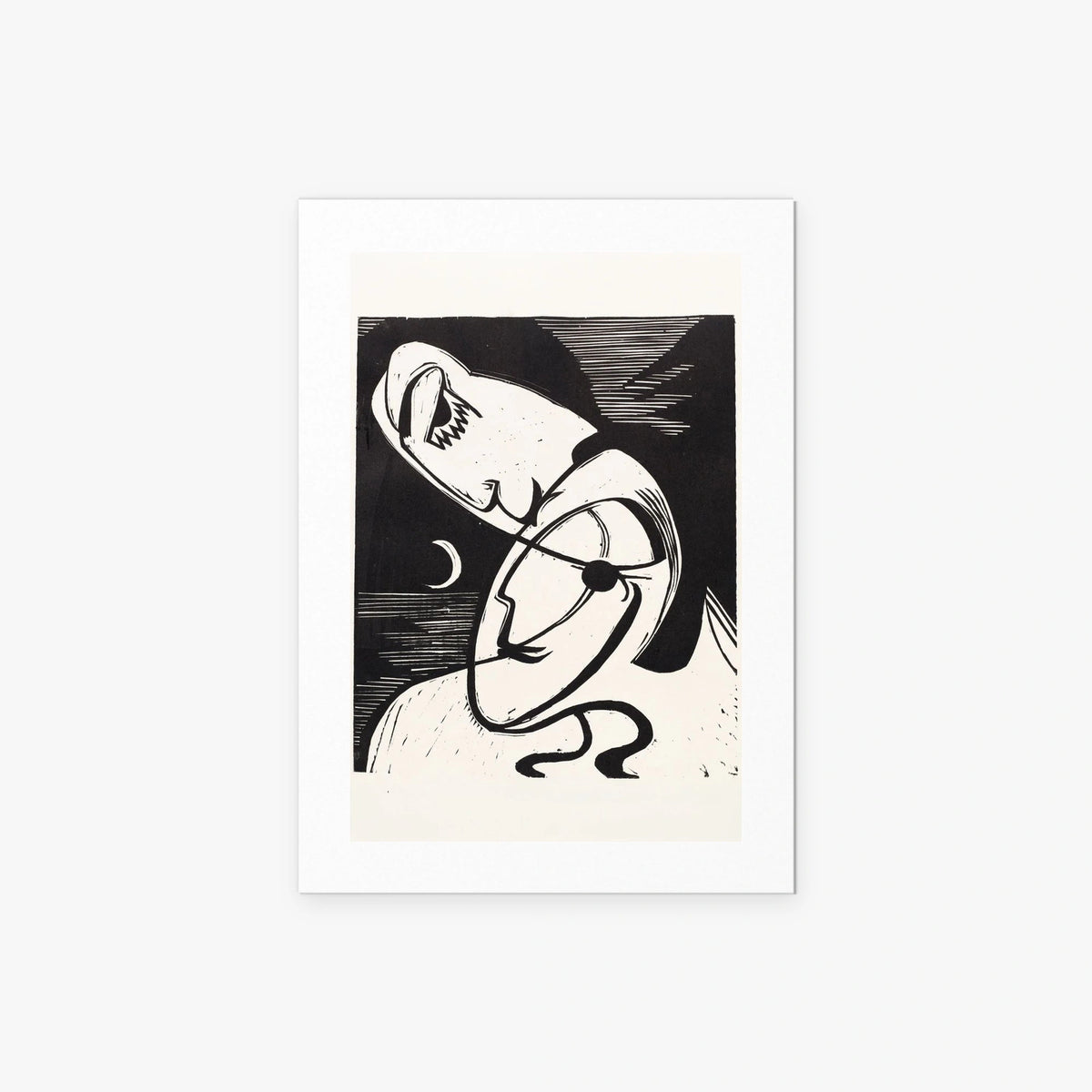 Il Bacio - Ernst Ludwig Kirchner, opera di Ernst Ludwig Kirchner (Espressionismo), stampa artistica su carta, 50x70cm