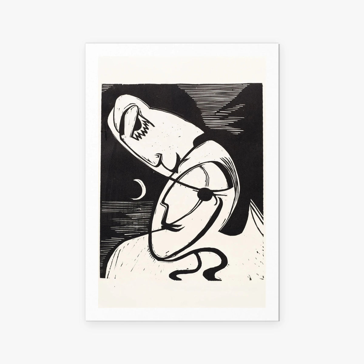 Il Bacio - Ernst Ludwig Kirchner, opera di Ernst Ludwig Kirchner (Espressionismo), stampa artistica su carta, 80x115cm