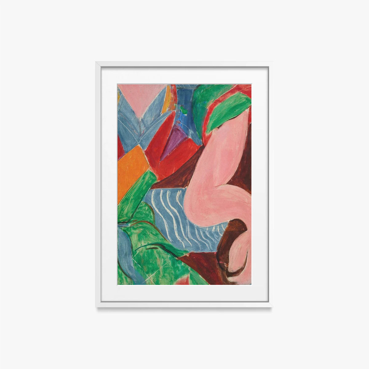 Il Braccio - Henri Matisse, opera di Henri Matisse (Art Déco), stampa con passepartout e cornice bianca, 50x70cm