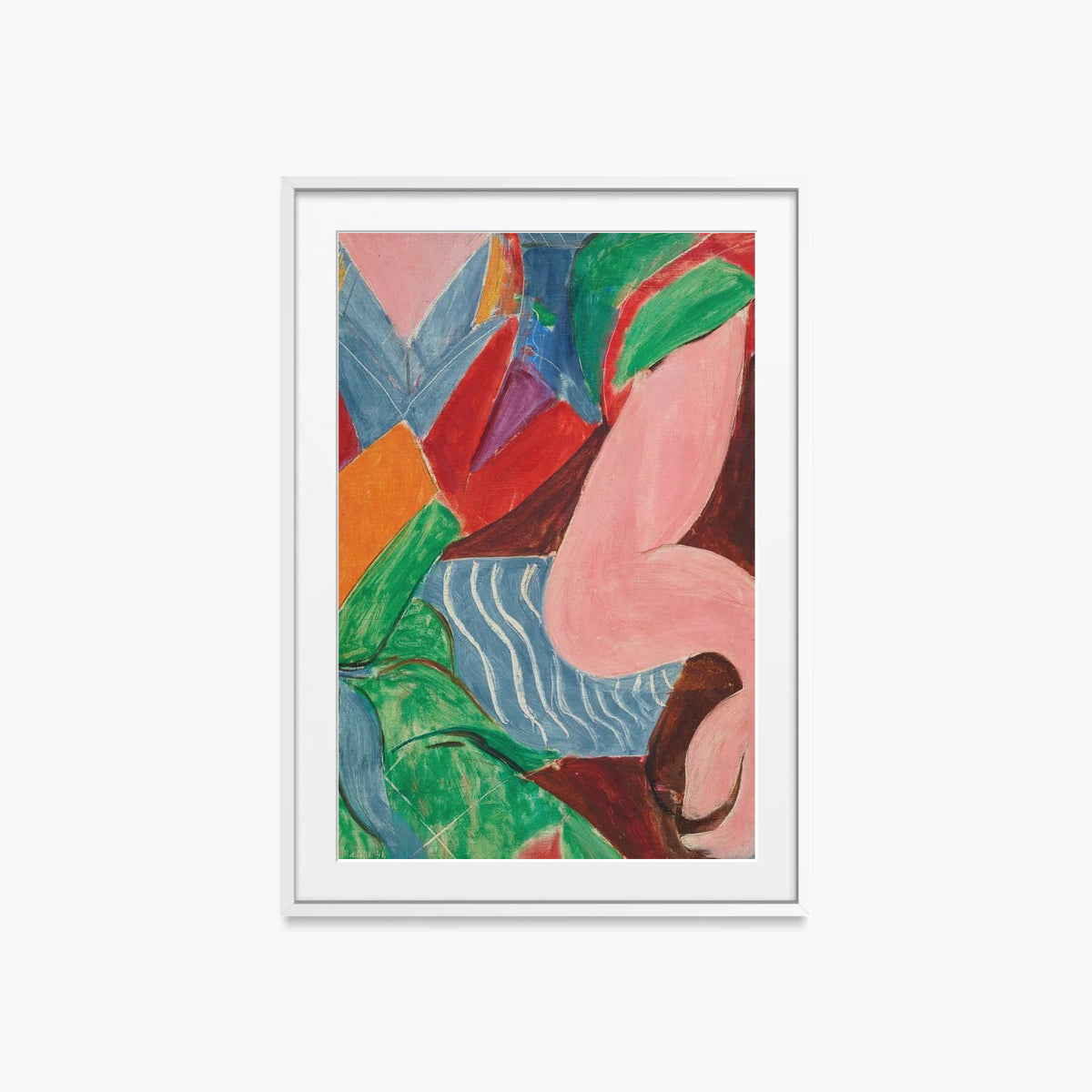 Il Braccio - Henri Matisse, opera di Henri Matisse (Art Déco), stampa con passepartout e cornice bianca, 60x85cm