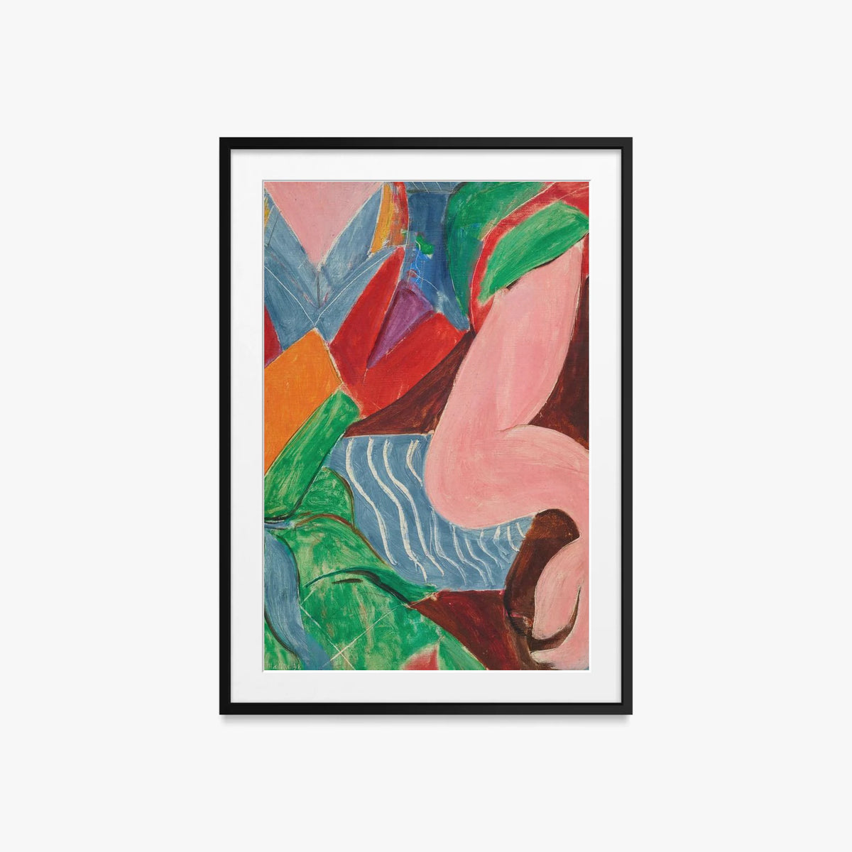 Il Braccio - Henri Matisse, opera di Henri Matisse (Art Déco), stampa con passepartout e cornice nera, 60x85cm