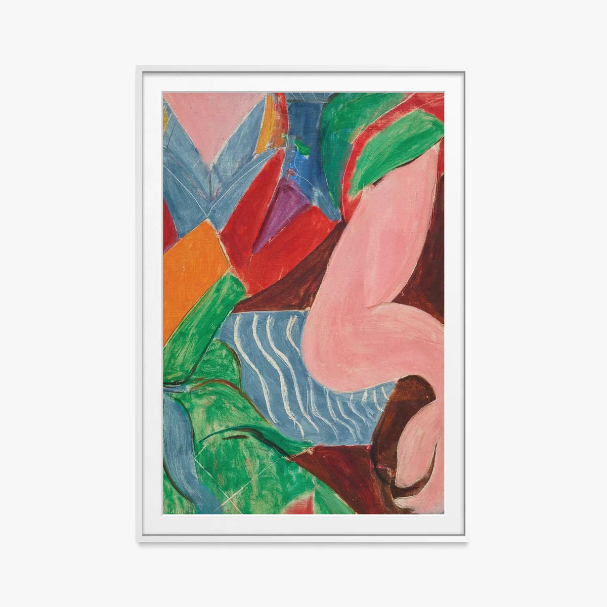 Il Braccio - Henri Matisse, opera di Henri Matisse (Art Déco), stampa con passepartout e cornice bianca, 80x115cm