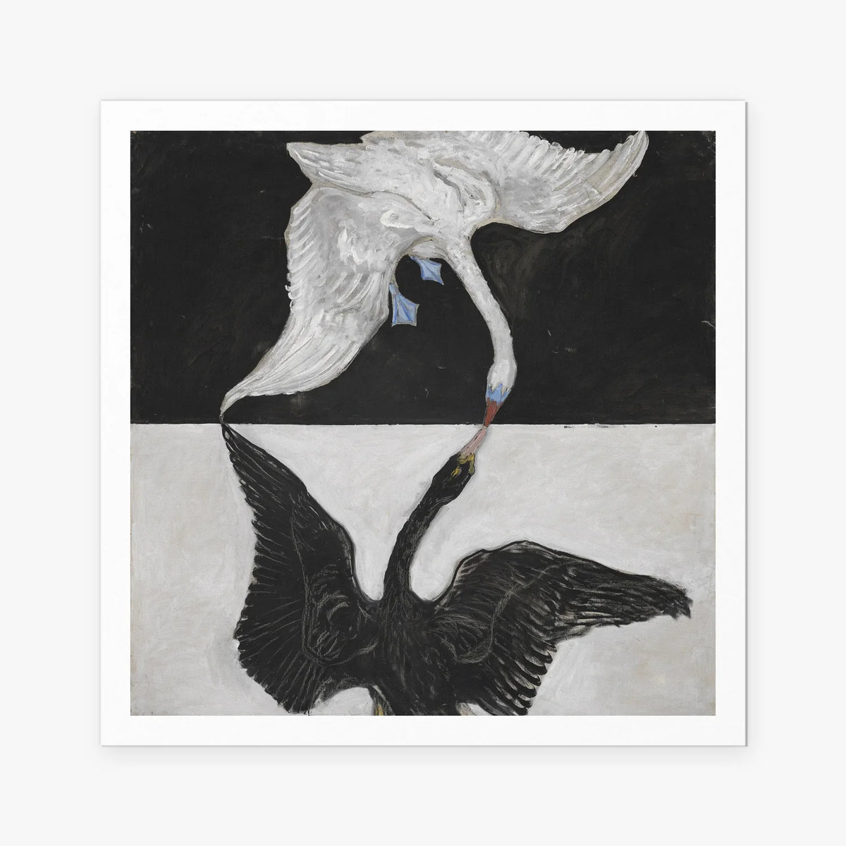 Il Cigno, n. 1 - Hilma af Klint, opera di Hilma af Klint (Astrattismo), stampa artistica su carta, 80x80cm