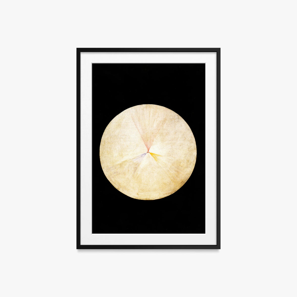 Il Cigno, n. 14 - Hilma af Klint, opera di Hilma af Klint (Astrattismo), stampa con passepartout e cornice nera, 60x85cm