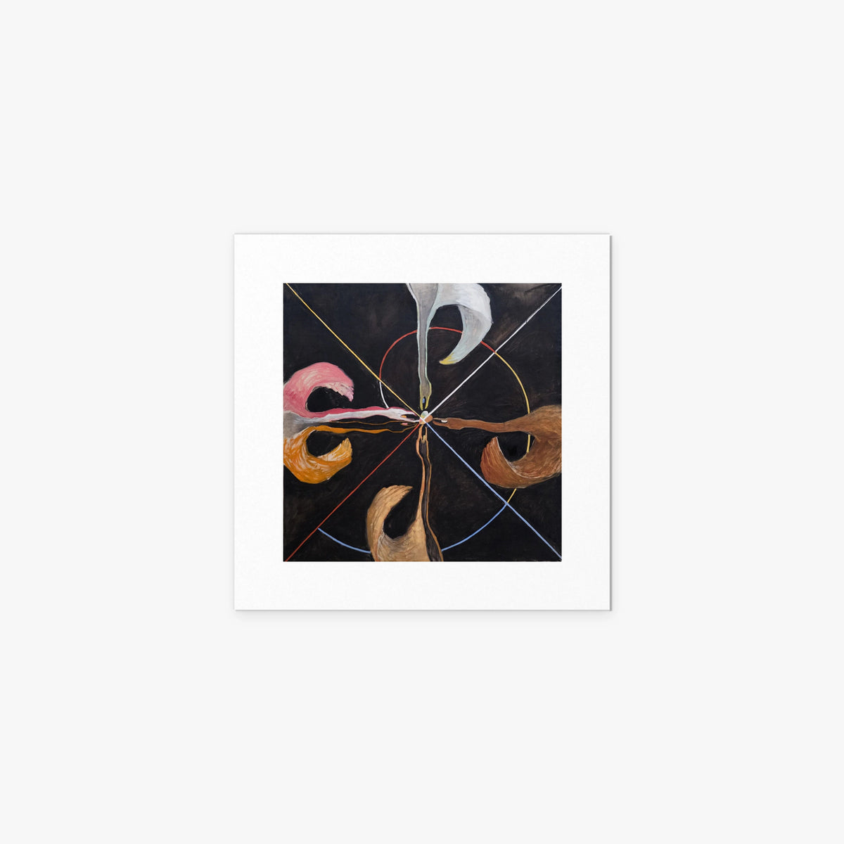 Il Cigno, n. 7 - Hilma af Klint, opera di Hilma af Klint (Astrattismo), stampa artistica su carta, 40x40cm
