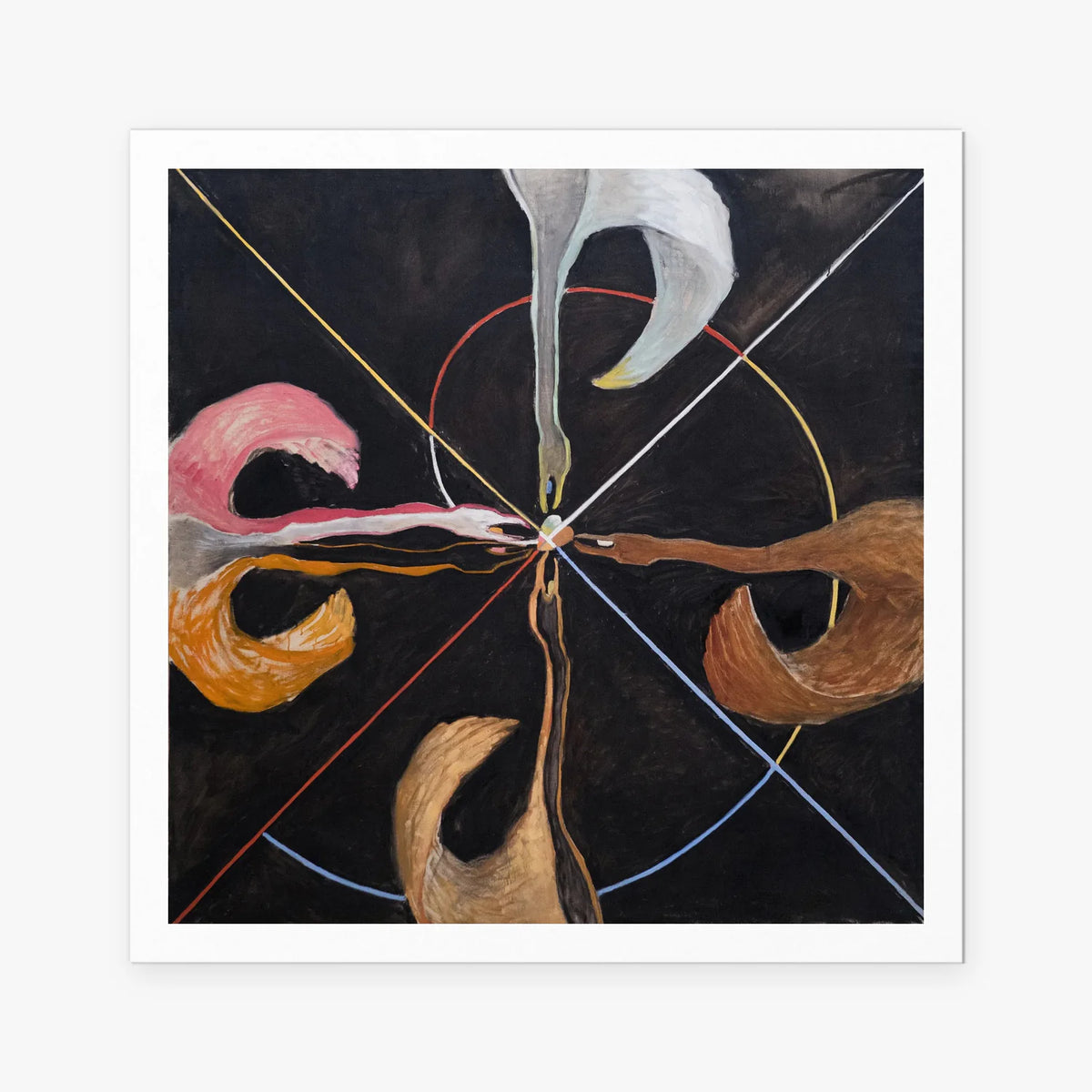 Il Cigno, n. 7 - Hilma af Klint, opera di Hilma af Klint (Astrattismo), stampa artistica su carta, 80x80cm