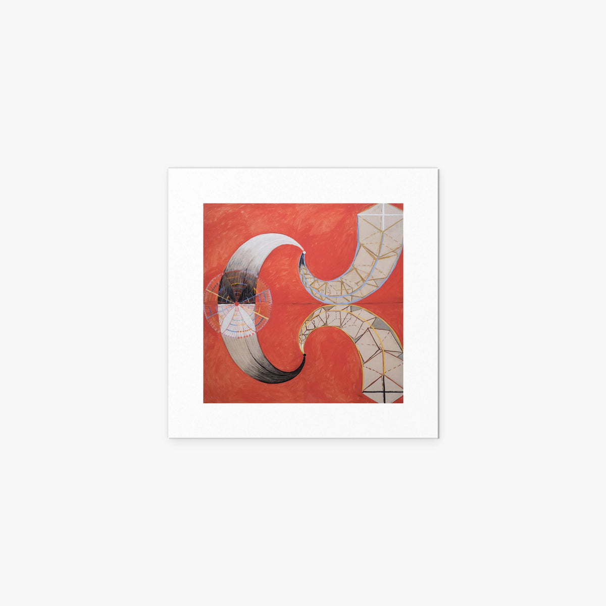 Il Cigno, n. 9 - Hilma af Klint, opera di Hilma af Klint (Astrattismo), stampa artistica su carta, 40x40cm