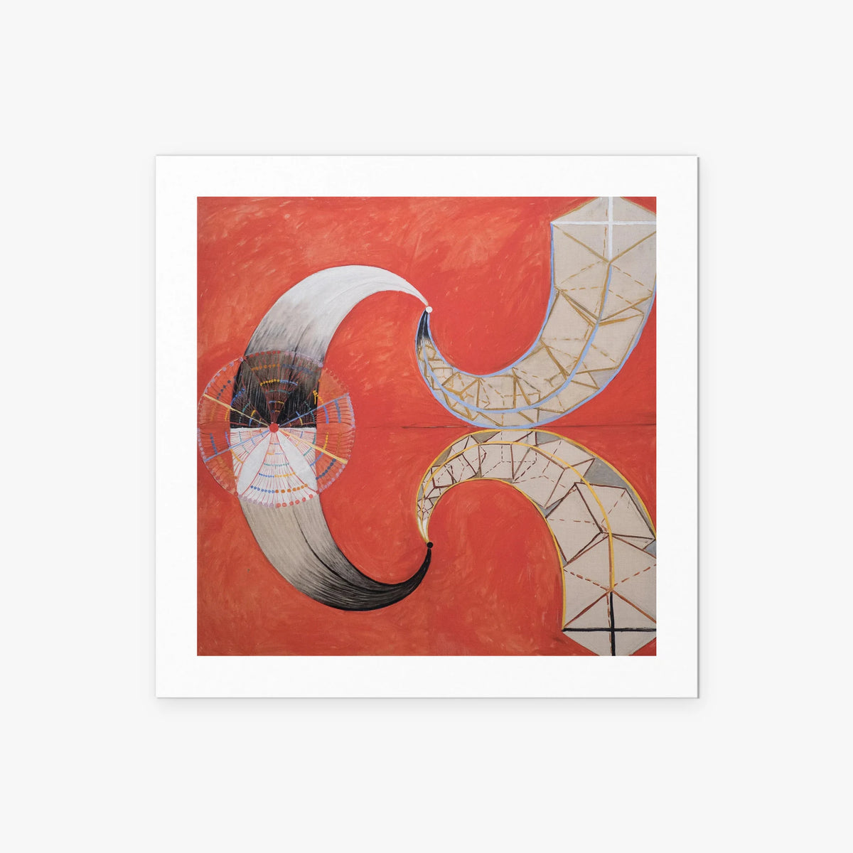 Il Cigno, n. 9 - Hilma af Klint, opera di Hilma af Klint (Astrattismo), stampa artistica su carta, 50x50cm