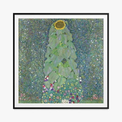 Il Girasole - Gustav Klimt, opera di Gustav Klimt (Secessione Viennese), stampa con passepartout e cornice nera, 80x80cm