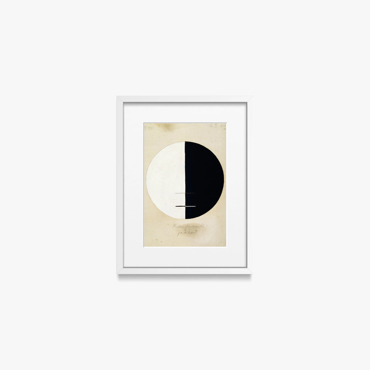 Il Punto di Vista del Buddha, n. 3 - Hilma af Klint, opera di Hilma af Klint (Astrattismo), stampa con passepartout e cornice bianca, 30x40cm