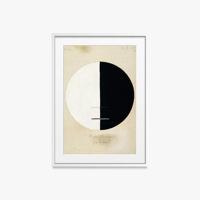 Il Punto di Vista del Buddha, n. 3 - Hilma af Klint, opera di Hilma af Klint (Astrattismo), stampa con passepartout e cornice bianca, 50x70cm