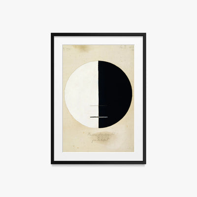 Il Punto di Vista del Buddha, n. 3 - Hilma af Klint, opera di Hilma af Klint (Astrattismo), stampa con passepartout e cornice nera, 50x70cm