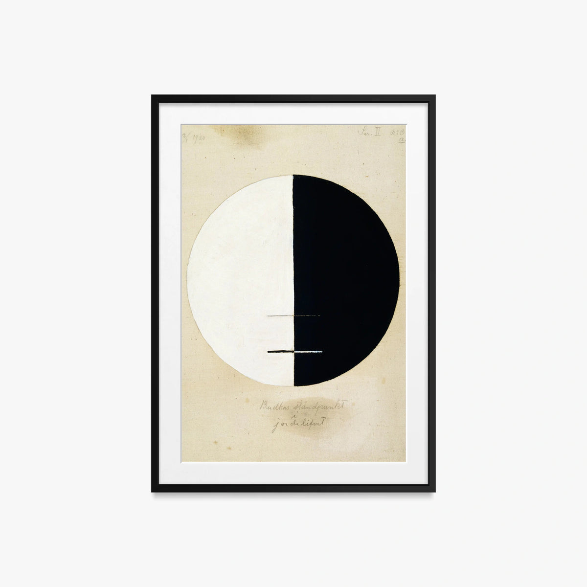 Il Punto di Vista del Buddha, n. 3 - Hilma af Klint, opera di Hilma af Klint (Astrattismo), stampa con passepartout e cornice nera, 60x85cm