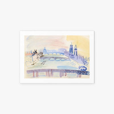 Il Tamigi, Londra - Raoul Dufy, opera di Raoul Dufy (Art Déco), stampa artistica su carta, 85x60cm