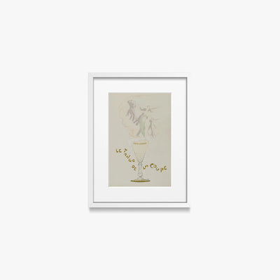 Il Tango della Coppa - Sem, opera di Sem (Georges Goursat) (Illustrazione), stampa con passepartout e cornice bianca, 30x40cm