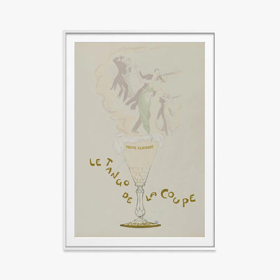 Il Tango della Coppa - Sem, opera di Sem (Georges Goursat) (Illustrazione), stampa con passepartout e cornice bianca, 80x115cm