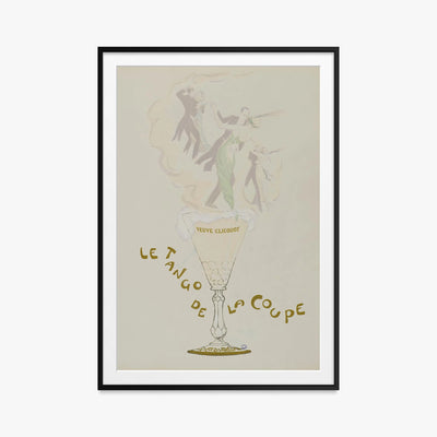 Il Tango della Coppa - Sem, opera di Sem (Georges Goursat) (Illustrazione), stampa con passepartout e cornice nera, 80x115cm